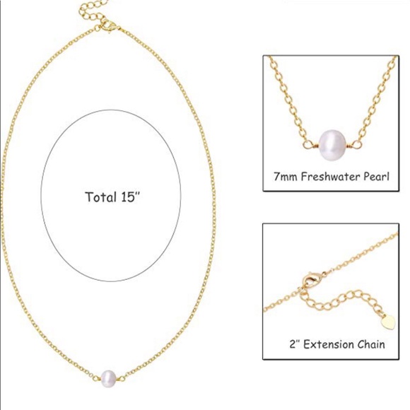 Real Pearl Choker Necklace - Picture 3 of 4